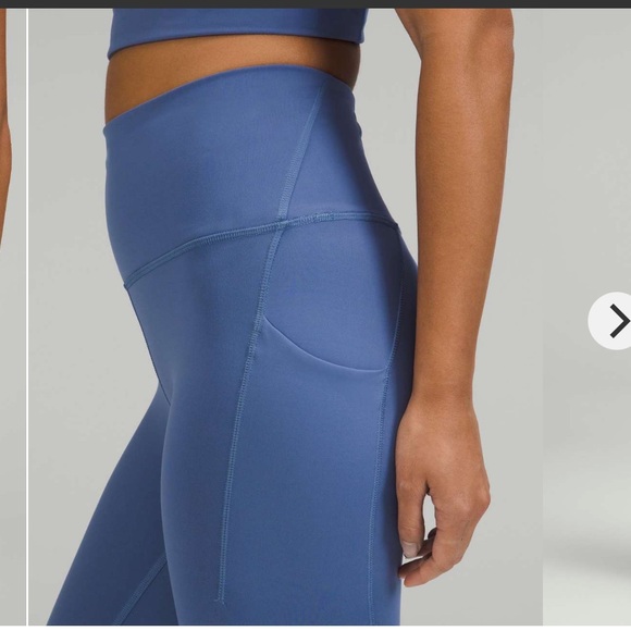 Lululemon Wunder Train High-Rise Tight 25” Water Drop Blue Size 6 Pockets - Picture 3 of 13